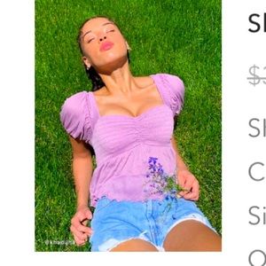 UO smocked puff sleeve top!